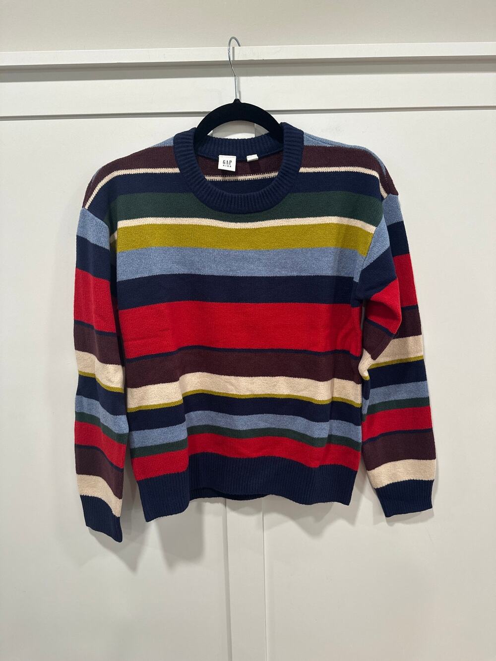 Gap CashSoft Relaxed Crewneck Striped Sweater Size XXL(14-16)